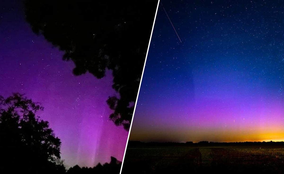 perseidy, spadające gwiazdy, zorza polarna Zorza polarna i deszcz Perseidów. Zachwycający spektakl na niebie