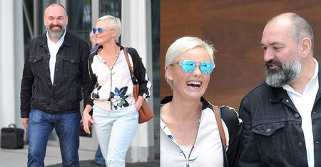 Kinga Preis z "mężem" przez studiem TVP (ZDJĘCIA)