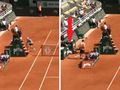 Sędzia aż zbiegła na kort. Niebezpiecznie na Roland Garros
