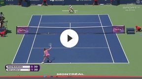 WTA, Montreal: Radwańska - Niculescu: świetny skrót Polki tuż nad siatką