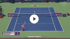 WTA, Montreal: Radwańska - Niculescu: świetny skrót Polki tuż nad siatką