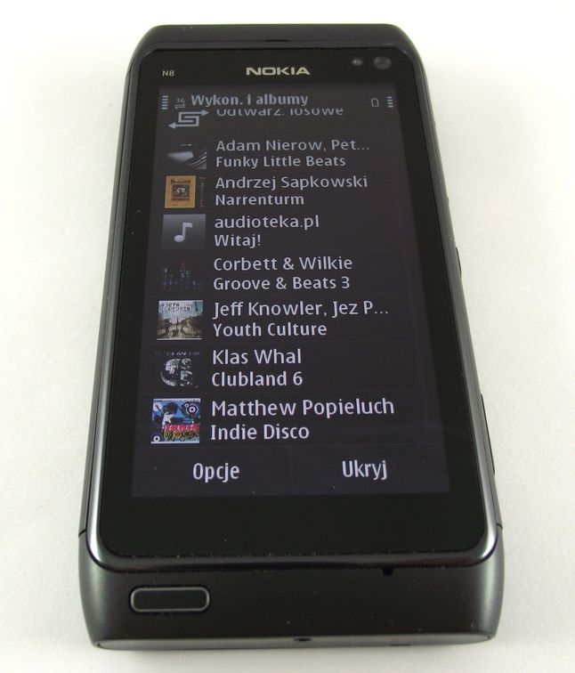Nokia N8 Odtwarzacz audio