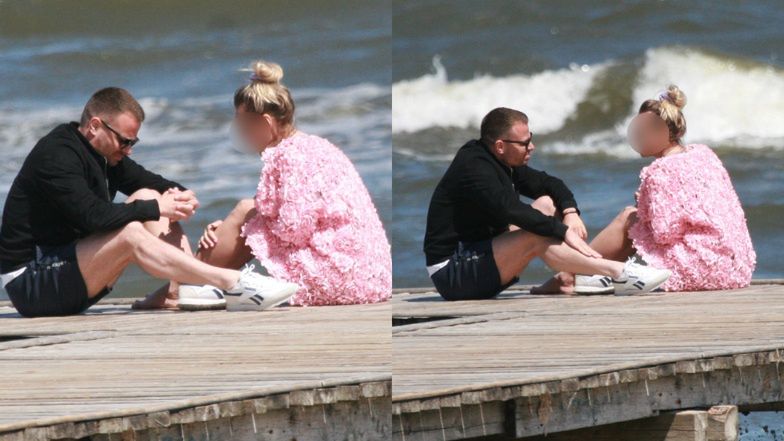Marcin Hakiel wypoczywa na plaży w Sopocie z ukochaną