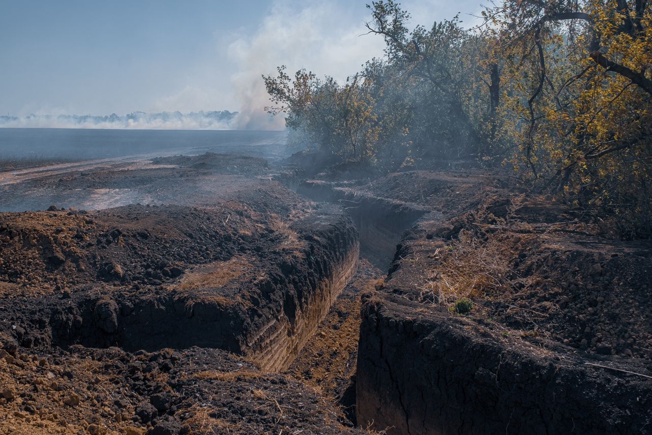 Ukrainian positions near Pokrowsk