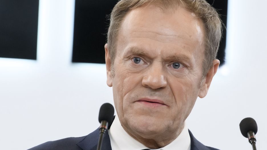 Former European Council President Donald Tusk during The Kyiv Security Forum in Kyiv, Ukraine on December 1, 2021 (Photo by Maxym Marusenko/NurPhoto via Getty Images)