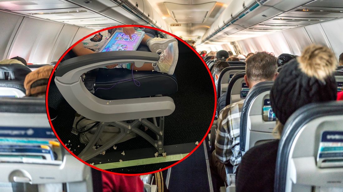 Załoga pokładowa zmusiła ciężarną do posprzątania popcornu z podłogi