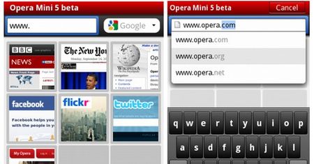 Opera Mini 5 Beta odświeżona