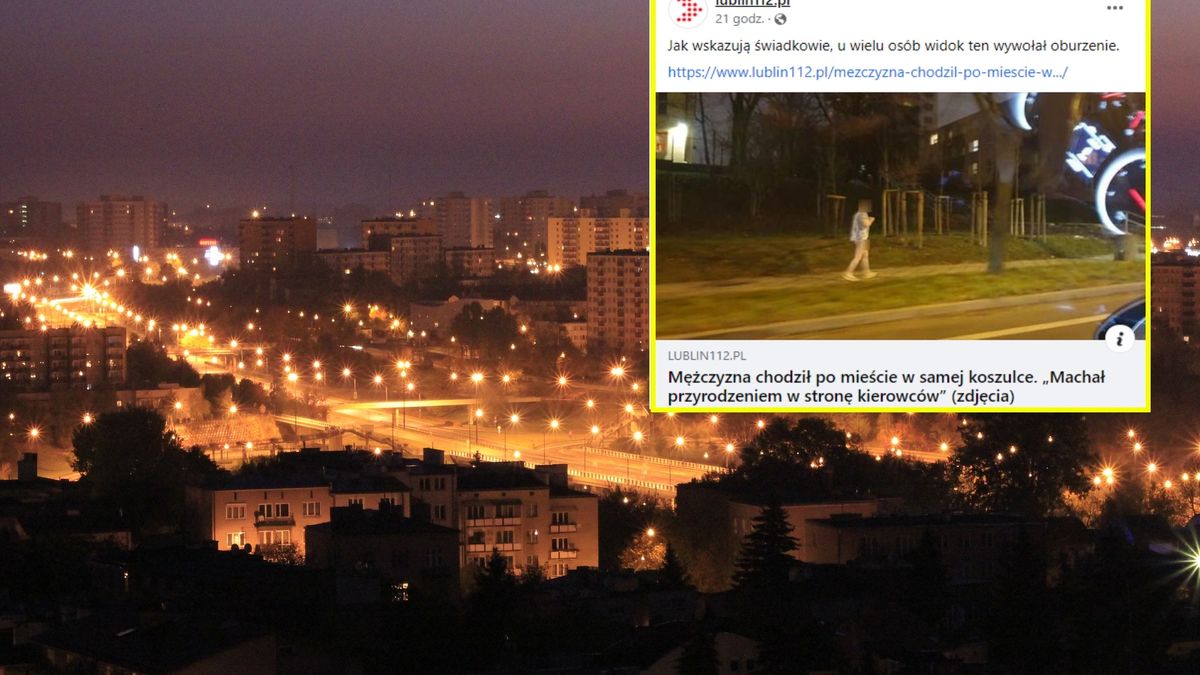 Półnagi mężczyzna spacerował po Lublinie 