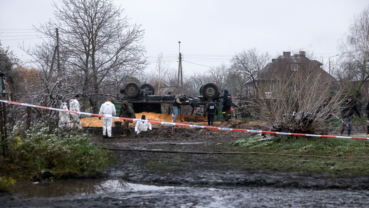 Miejsce uderzenia pocisku w Przewodowie 