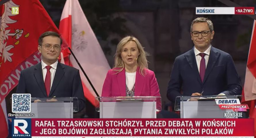 Republika odjechała konkurencji. Ilu widzów oglądało "debatę" z Nawrockim w Końskich?