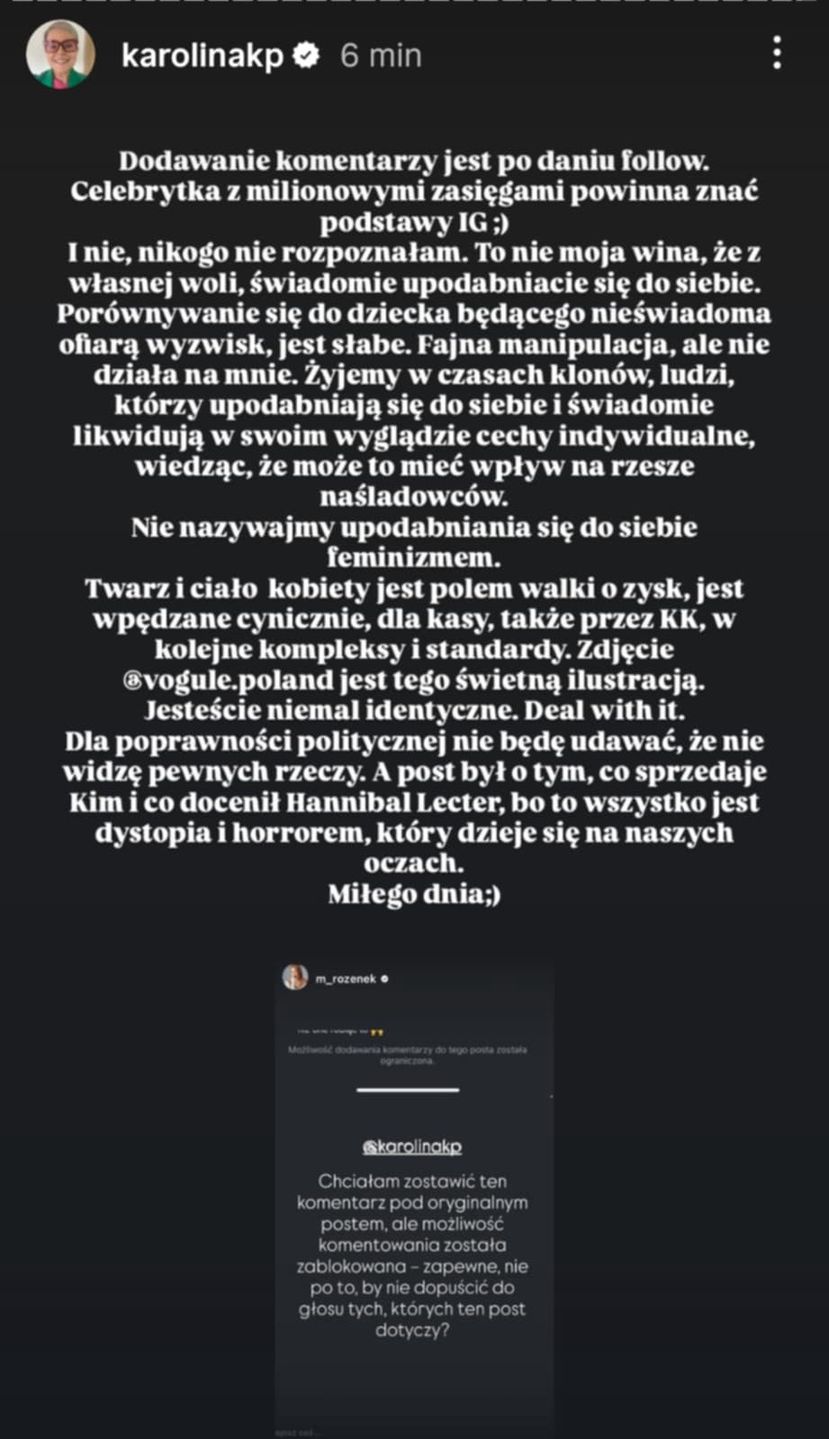 Korwin-Piotrowska drze koty z Rozenek
