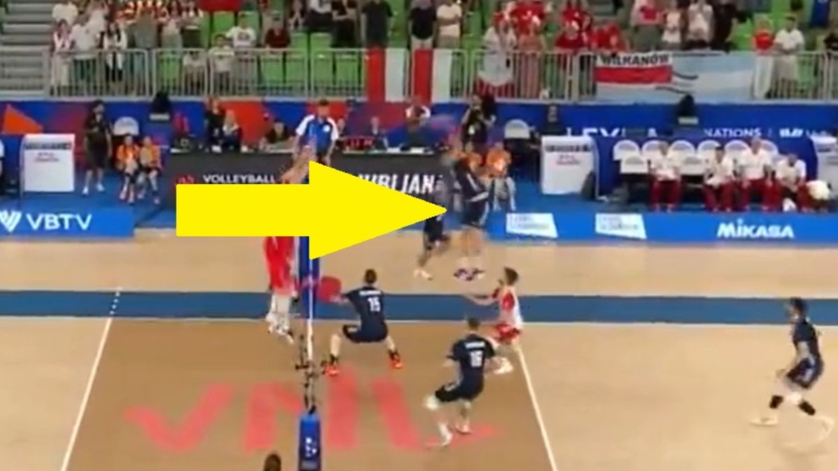 Polsat Sport / Bartłomiej Bołądź w meczu Ligi Narodów: Polska - Serbia