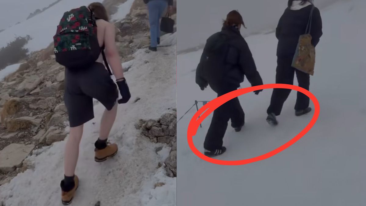 Półnagi mężczyzna i kobiety w adidasach - tak turyści wchodzili na Giewont  