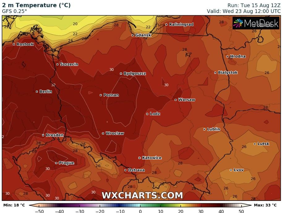 Mapy pogodowe wxcharts.com