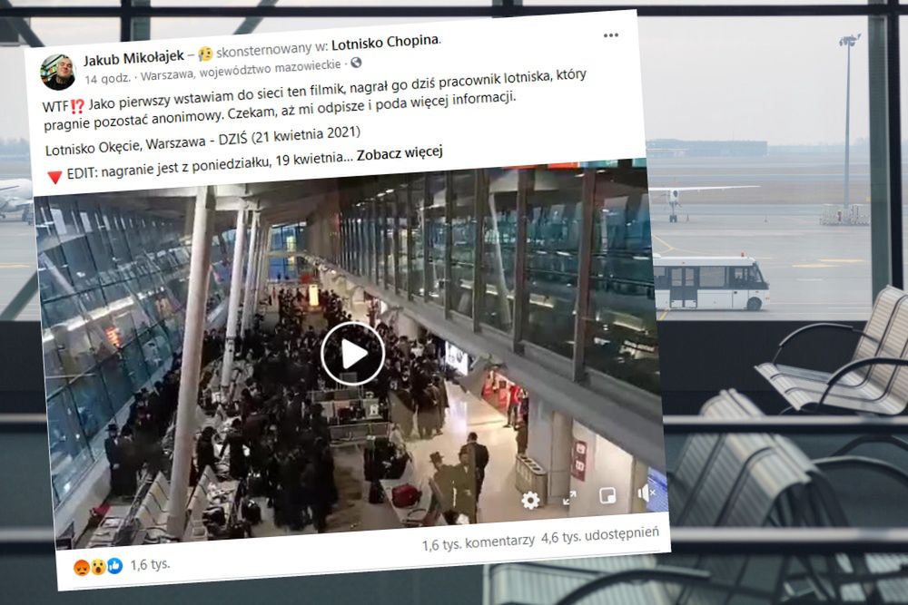 Wideo z Lotniska Chopina wywołało lawinę komentarzy