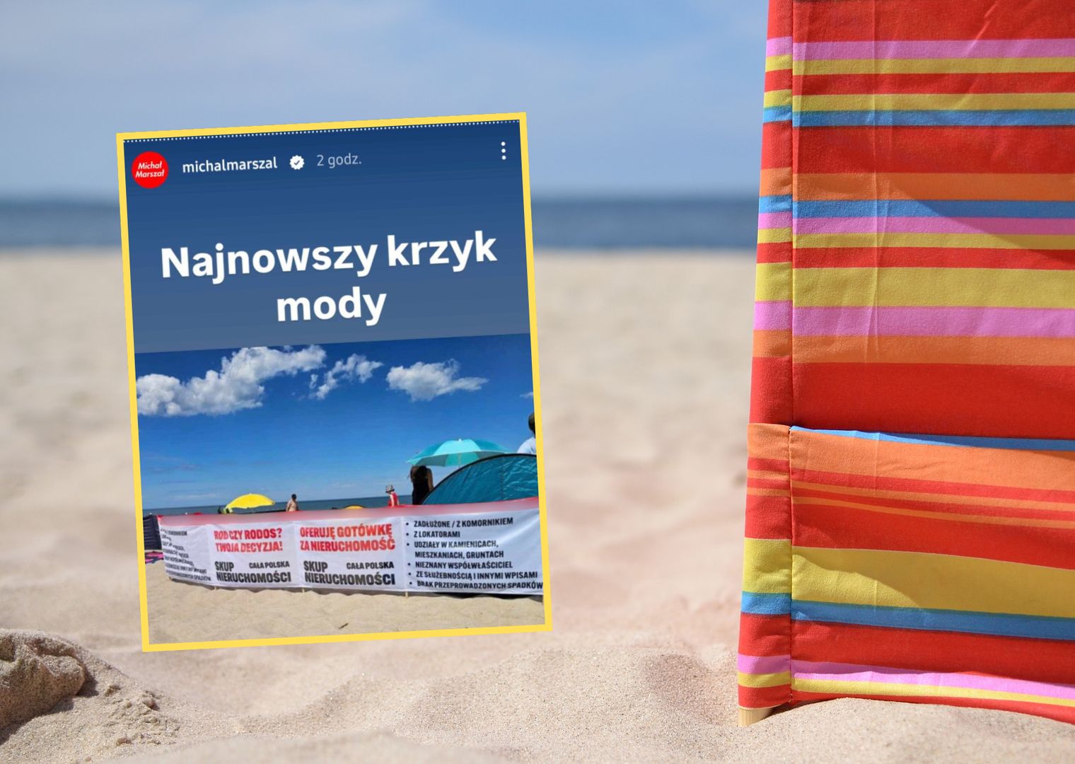 Takiego parawanu nie widzieliście. Szok na plaży