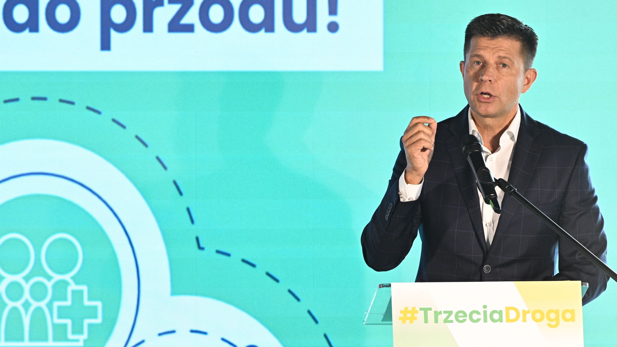 Ryszard Petru podczas kongresu Trzeciej Drogi "Gospodarka do przodu!", Warszawa, 09.09.2023 r,