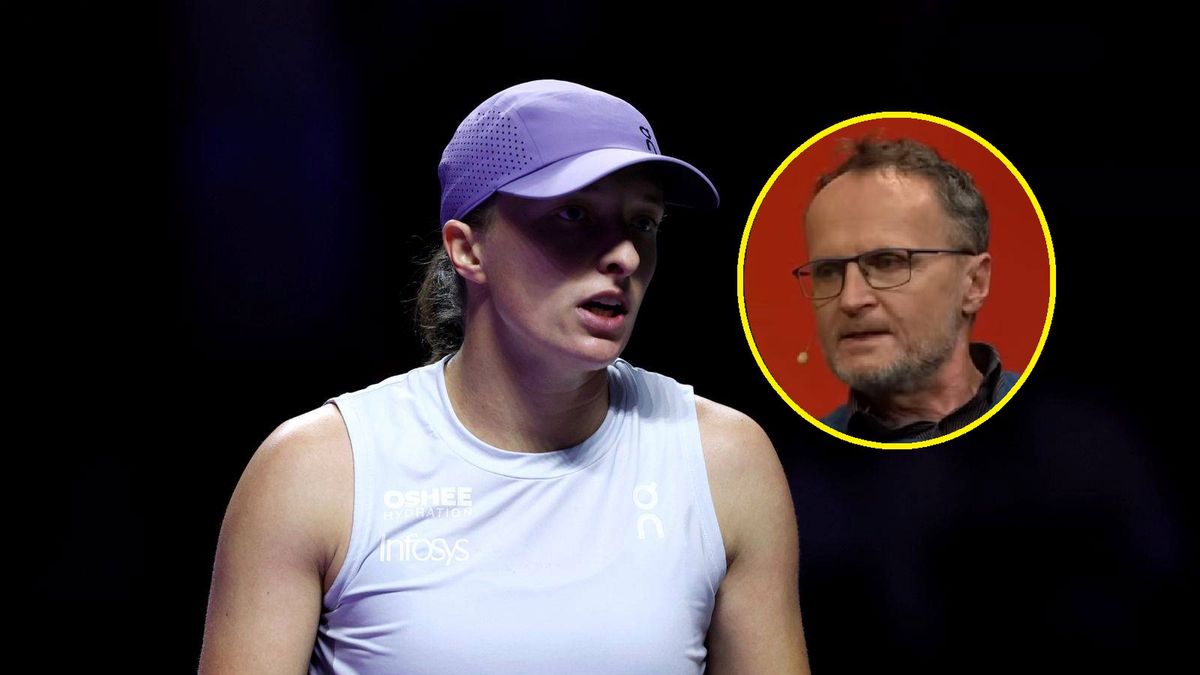Getty Images / Katelyn Mulcahy/Getty Images for WTA/YouTube misja futbol / Na dużym zdjęciu Iga Świątek, na małym Tomasz Wolfke