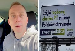 "To oszustwo". Pokazał rządowe bilbordy, złoży wniosek do prokuratury