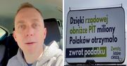 "To oszustwo". Pokazał rządowe bilbordy, złoży wniosek do prokuratury