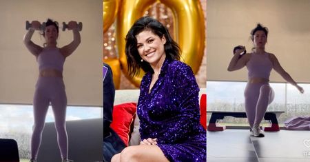 Rozczochrana Katarzyna Cichopek w wersji saute motywuje do ćwiczeń: "Pierwsze postanowienie noworoczne WDROŻONE W ŻYCIE" (ZDJĘCIA)