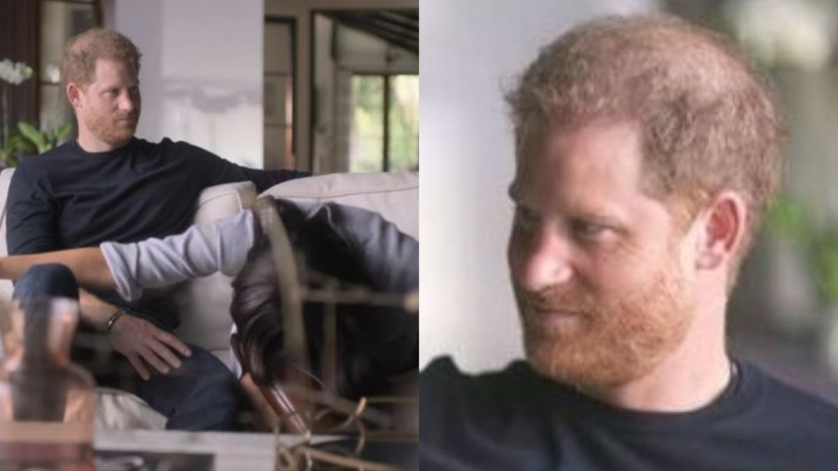 Meghan parodiuje "dyganie przed królową". Mina Harry'ego była wymowna