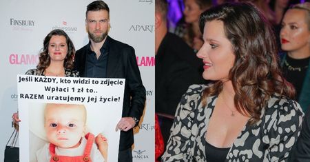 Zofia Zborowska na ściance zachęca do zbiórki pieniędzy dla chorej Zosi (ZDJĘCIA)
