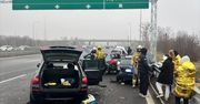 Poczernin: Zderzenie 4 pojazdów na S7 pod Płońskiem