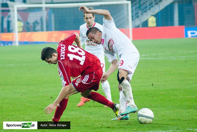 Marcin Kaczmarek był jednym z najlepszych graczy Widzewa w Gliwicach