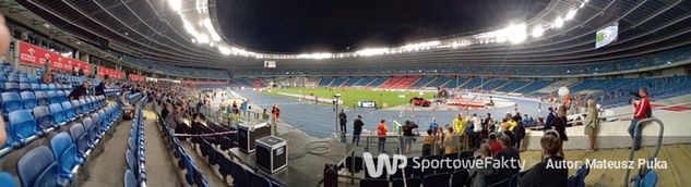 Tak wyglądał niemal pusty Stadion Śląski podczas najważniejszych, wieczornych konkurencji Memoriału Kusocińskiego. Zawodnicy na głośny doping nie mieli co liczyć