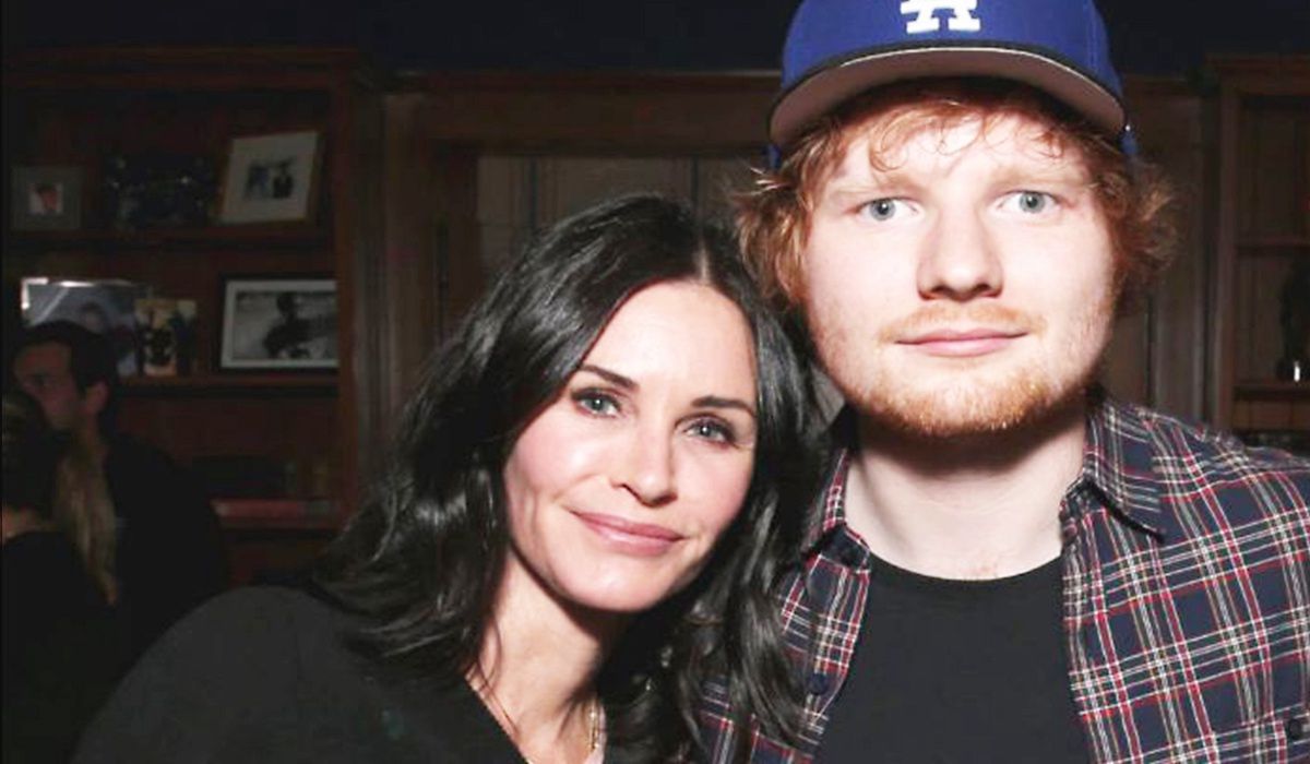 "Prawdziwi przyjaciele" - Courteney Cox i Ed Sheeran.