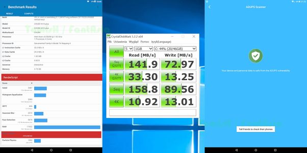 Geekbench 4 Compute (failed) / CrystlDiskMark 5 / ADUPS