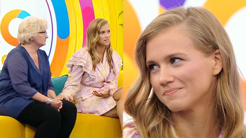 Agnieszka Kaczorowska z mamą w "Halo tu Polsat"