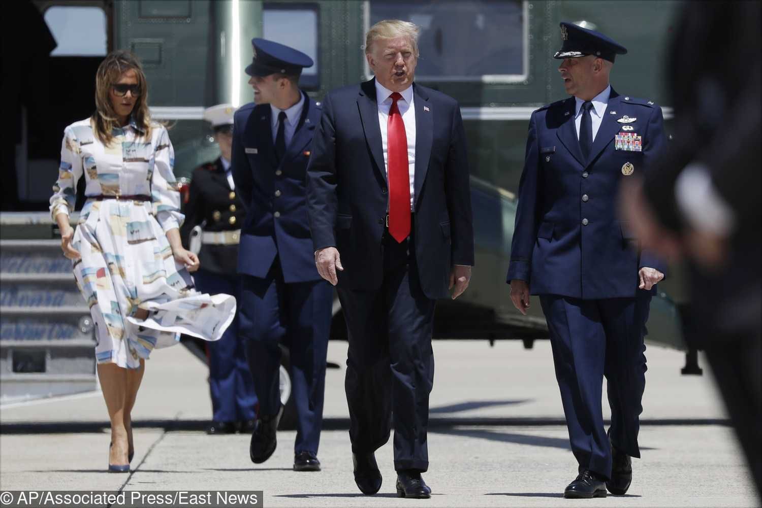 Melania Trump w zwiewnej sukience