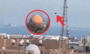 Leciał nad bazą w Bahrajnie. Po chwili potężny wybuch