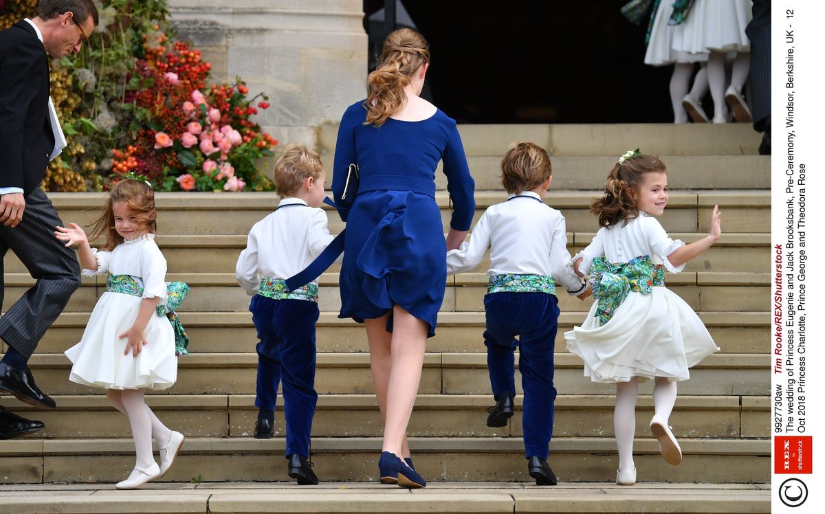 Córka Robbiego Williamsa na ślubie księżniczki Eugenii. Skradła show Charlotte