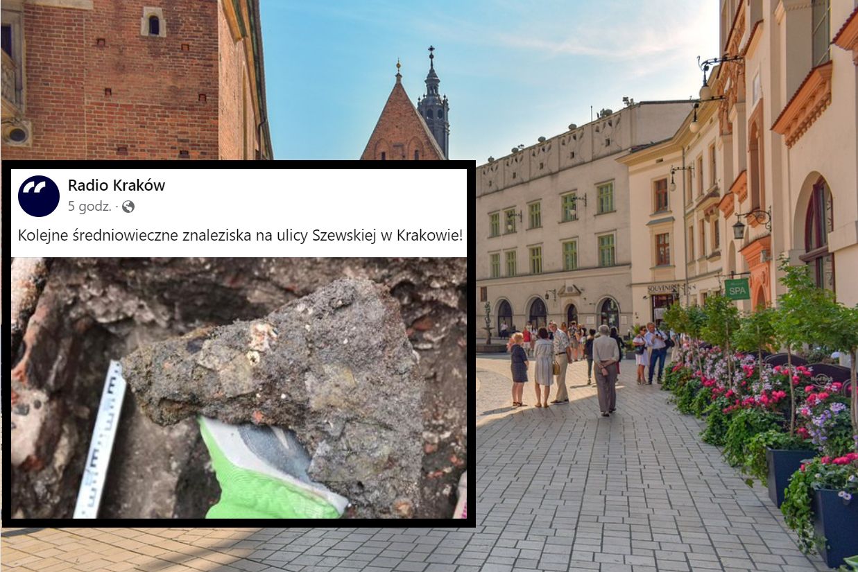 Niezwykłe znalezisko w centrum Krakowa. ''Może pochodzić z późnego średniowiecza''