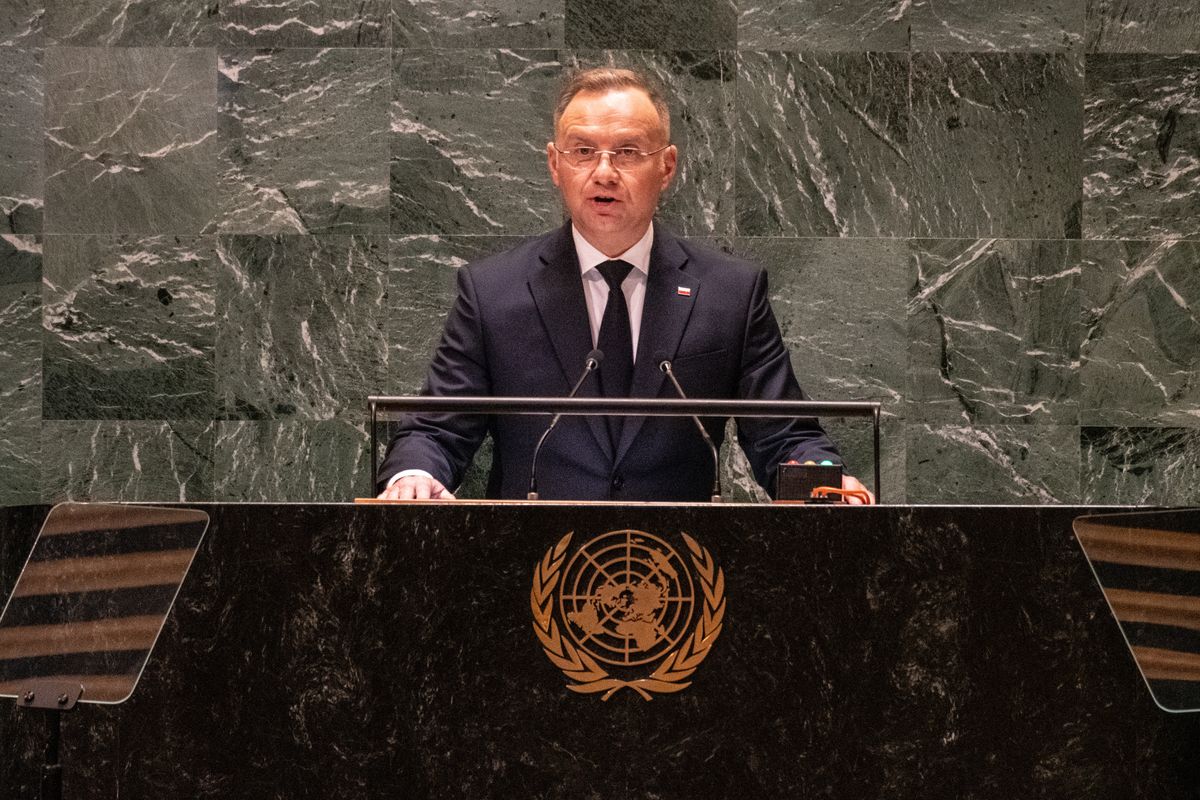 Andrzej Duda odwołał swój wyjazd na szczyt przywódców NATO ws. Ukrainy (Photo by Stephanie Keith/Getty Images)