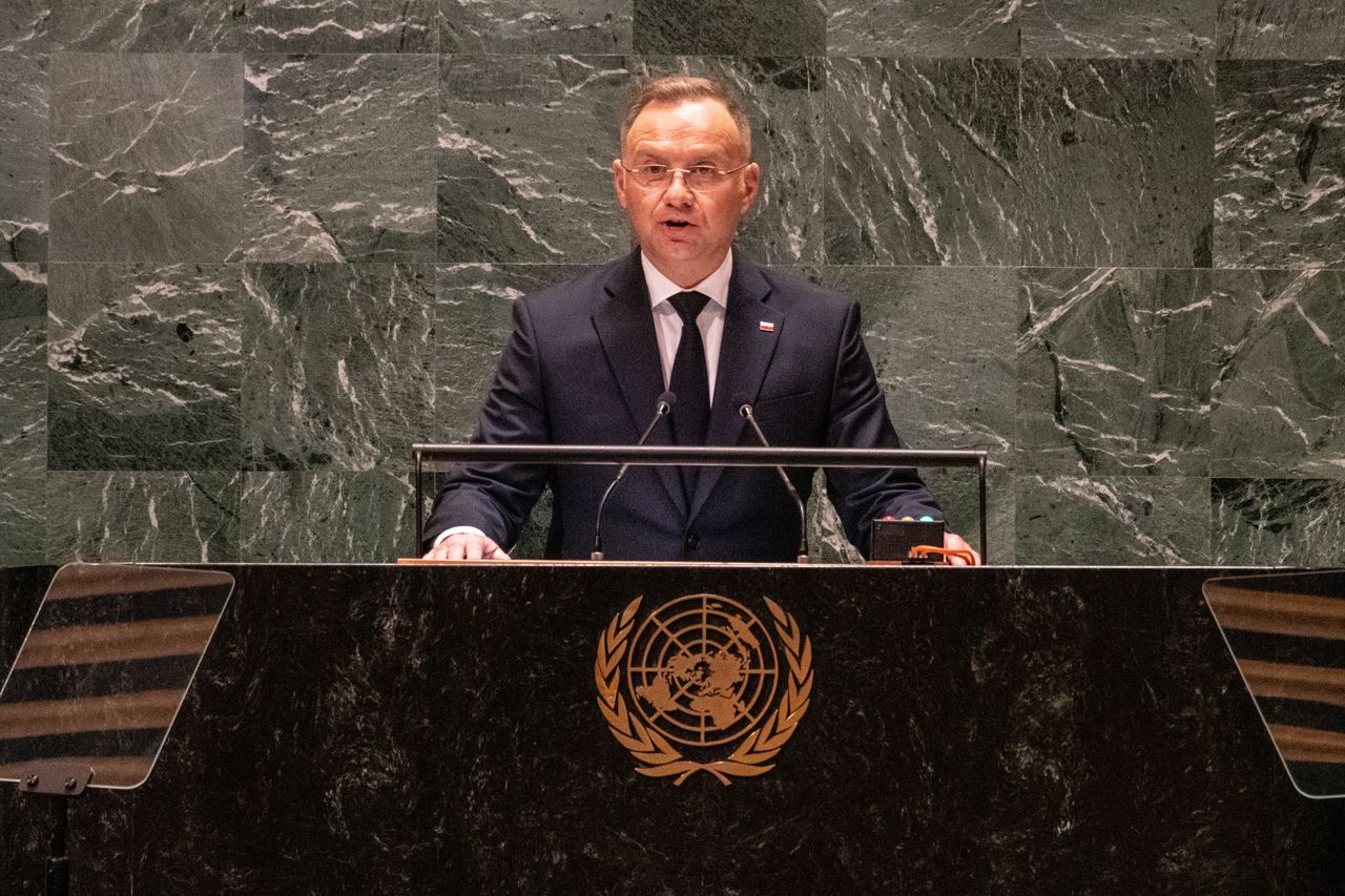 Andrzej Duda odwołał swój wyjazd na szczyt przywódców NATO ws. Ukrainy (Photo by Stephanie Keith/Getty Images)