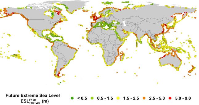 Przewidywalny wzrost poziomu mórz przed 2100 rokiem