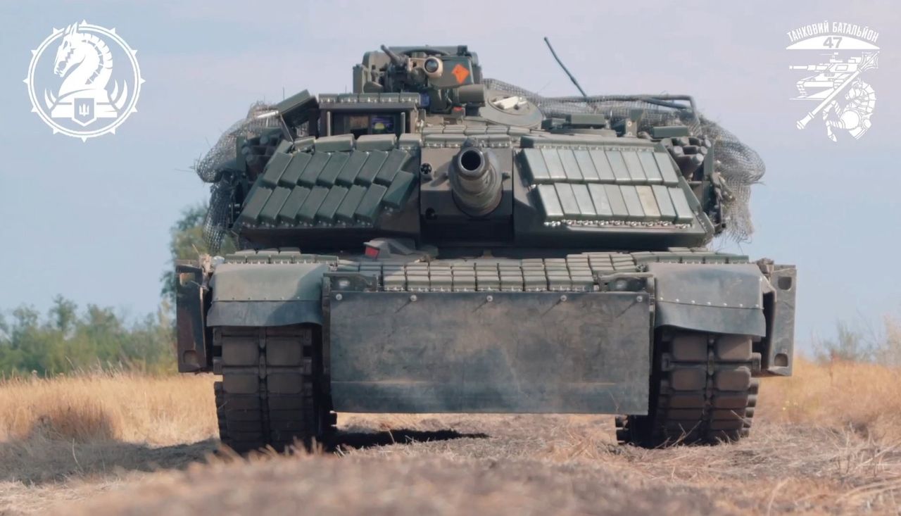 M1A1 Abrams tank of the 47th Mechanised Brigade.