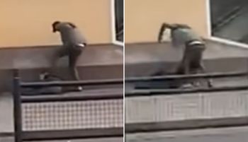 Wstrząsające sceny. Atakował leżącego. Nagranie trafiło do sieci