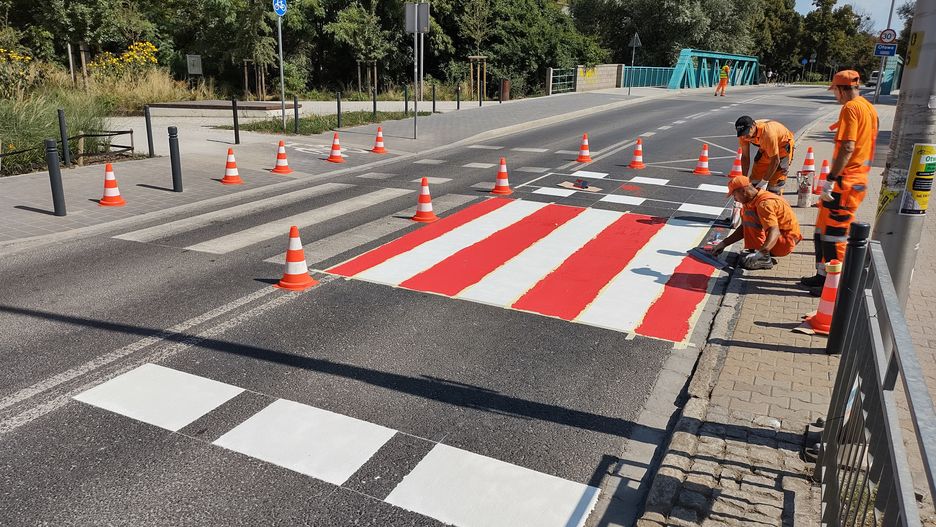 pasy przejście dla pieszych 
