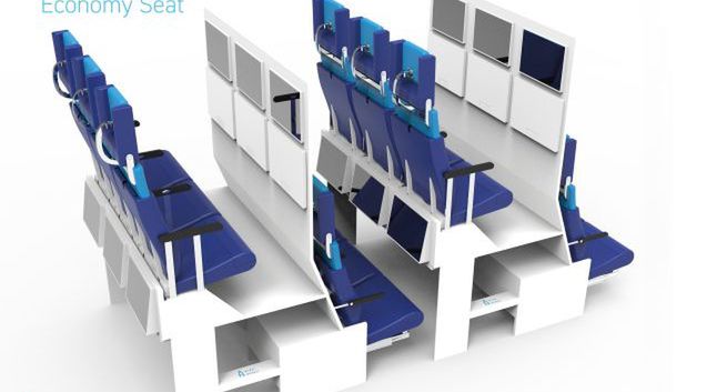 Piętrowe siedzenia w samolotach. Pomysł 21-latka przyszłością latania?