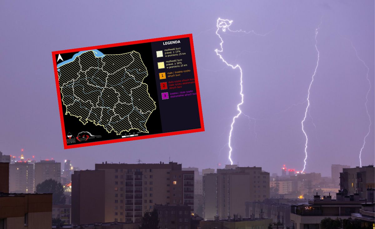 Możliwe burze w Polsce