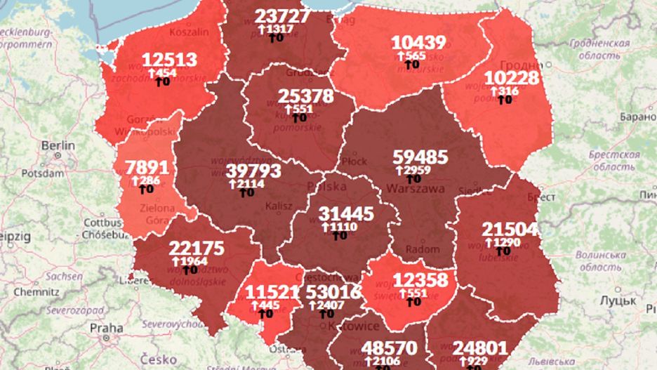 Koronawirus w Polsce. Aktualna mapa zakażeń