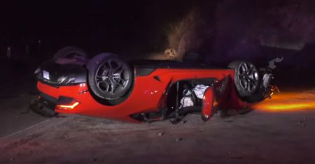 Ktoś dachował Lamborghini Huracánem i uciekł z miejsca wypadku. Policja szuka kierowcy