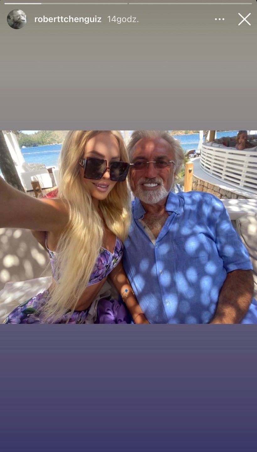 Robert Tchenguiz chwali się zdjęciami z Julią Dybowską