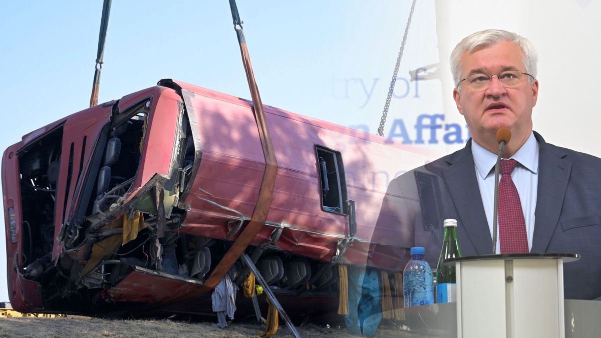 Andrii Sybiha zabrał głos po wypadku polskiego autokaru 