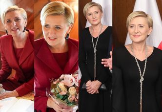 Agata Duda w dwóch eleganckich stylizacjach jednego dnia. W której wygląda lepiej? (ZDJĘCIA)